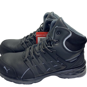 NEW PUMA  Velocity 2.0 Blak Mid Top Mesh Leather Comfort Sneaker Mens Size 9.5